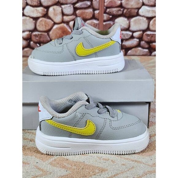 Nike AF1 Force 1 Size 4C Gray #A18 - Picture 4 of 9